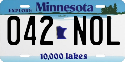 MN license plate 042NOL