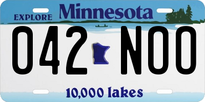 MN license plate 042NOO