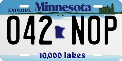 MN license plate 042NOP