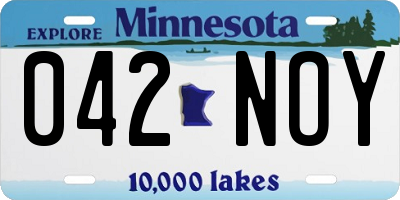 MN license plate 042NOY