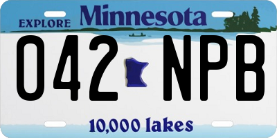 MN license plate 042NPB