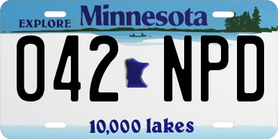 MN license plate 042NPD