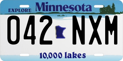 MN license plate 042NXM