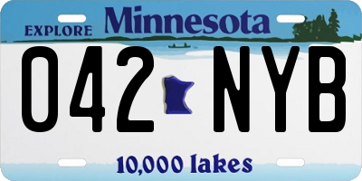 MN license plate 042NYB