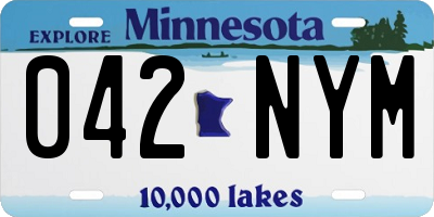 MN license plate 042NYM