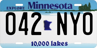 MN license plate 042NYO