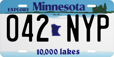MN license plate 042NYP