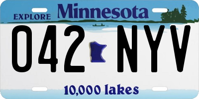 MN license plate 042NYV
