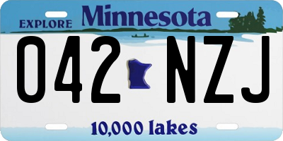 MN license plate 042NZJ