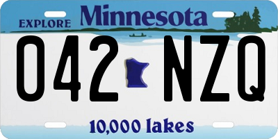 MN license plate 042NZQ