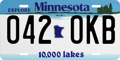 MN license plate 042OKB