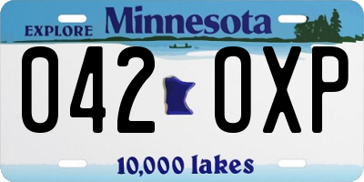 MN license plate 042OXP