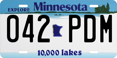 MN license plate 042PDM