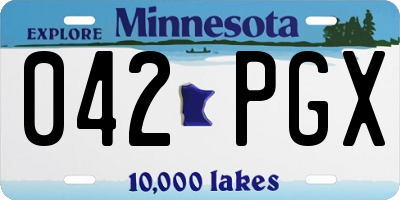 MN license plate 042PGX