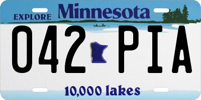MN license plate 042PIA