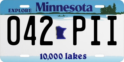 MN license plate 042PII
