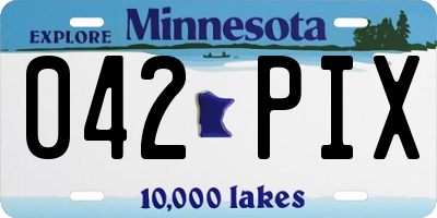 MN license plate 042PIX
