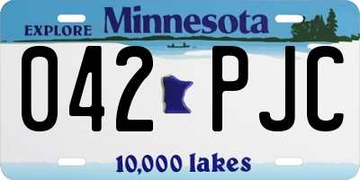 MN license plate 042PJC