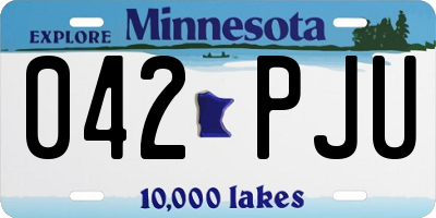 MN license plate 042PJU