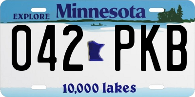 MN license plate 042PKB