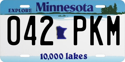 MN license plate 042PKM