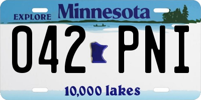 MN license plate 042PNI
