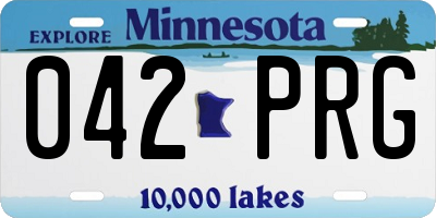 MN license plate 042PRG