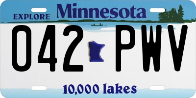 MN license plate 042PWV