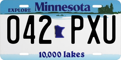 MN license plate 042PXU