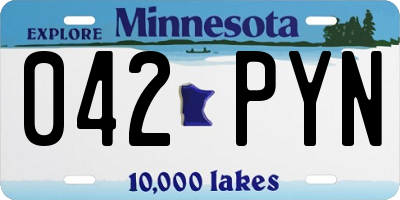 MN license plate 042PYN