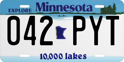 MN license plate 042PYT