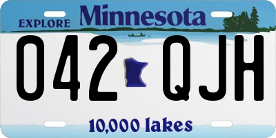 MN license plate 042QJH