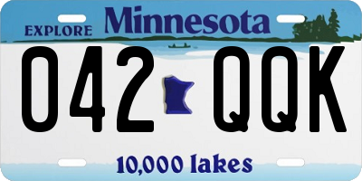 MN license plate 042QQK
