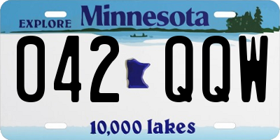 MN license plate 042QQW