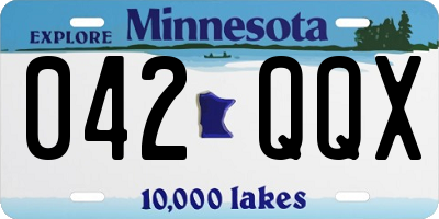 MN license plate 042QQX