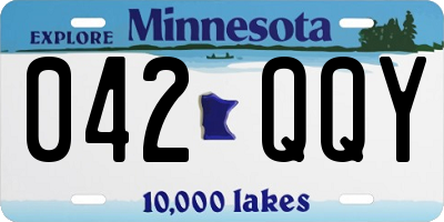 MN license plate 042QQY