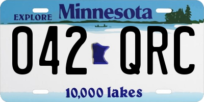 MN license plate 042QRC