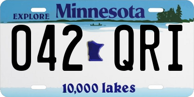 MN license plate 042QRI