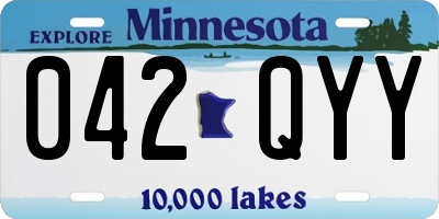 MN license plate 042QYY