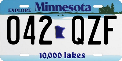 MN license plate 042QZF