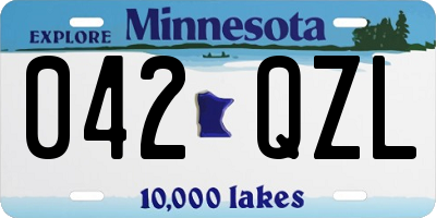 MN license plate 042QZL