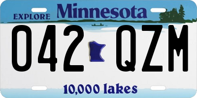 MN license plate 042QZM