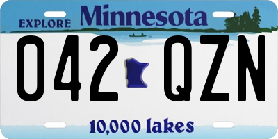 MN license plate 042QZN