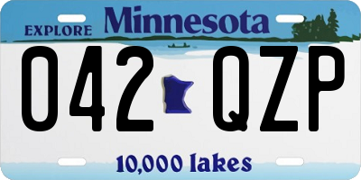 MN license plate 042QZP