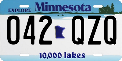 MN license plate 042QZQ