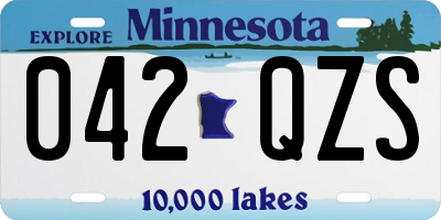 MN license plate 042QZS