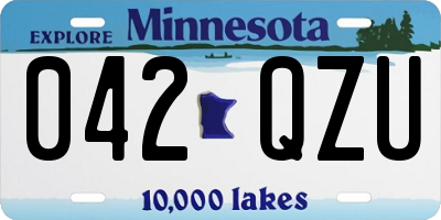 MN license plate 042QZU
