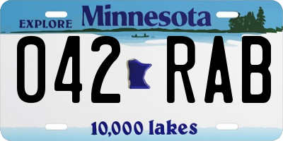 MN license plate 042RAB
