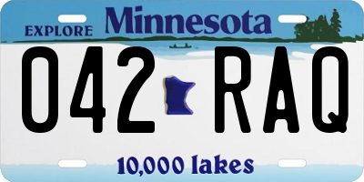 MN license plate 042RAQ