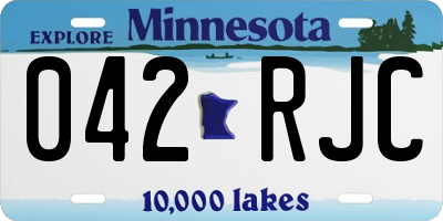 MN license plate 042RJC